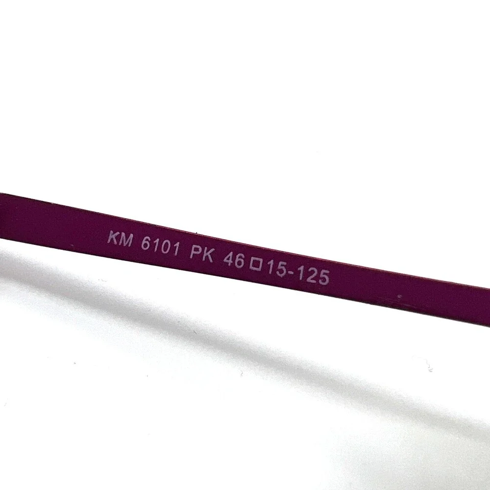 KM 6101 PK Pink Round metal Full Rim Eyeglasses 46[]15 125